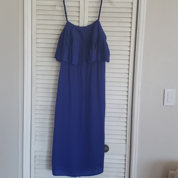 TULEE Cobalt Blue Maxi w/Spaghetti Straps, Medium - Picture 2 of 8